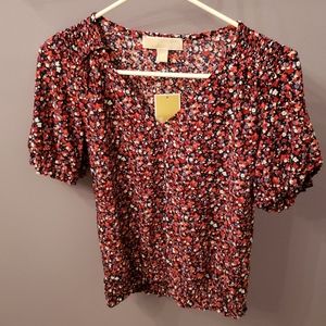 Nwt Michael  Kors flowered shirt